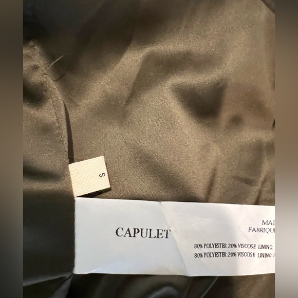 Capulet fur trimmed army green coat. Size small - Picture 3 of 4